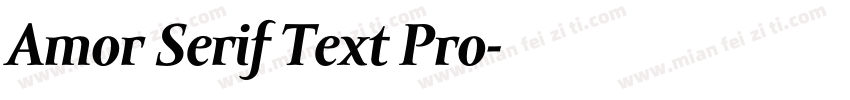 Amor Serif Text Pro字体转换